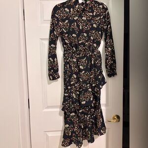 Banjul Black Floral Long Sleeve Dress